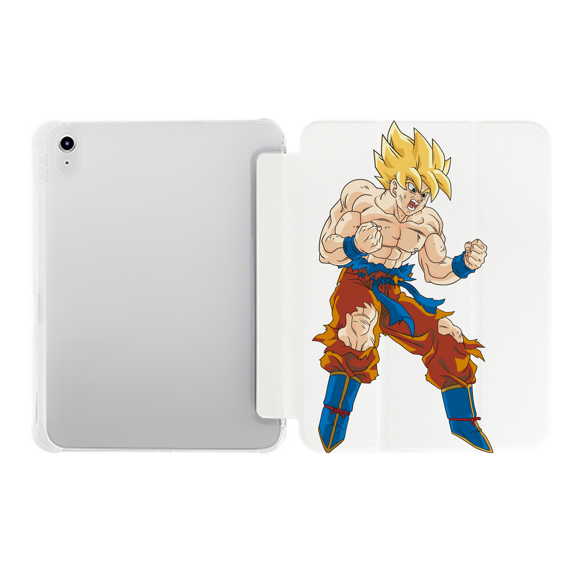 （画像用） ドラゴンボール 孫悟空（そん ごくう）Son Goku カカロット DRAGON BALL Kakarotto IPad ケース ペン収納付き 三つ折りスタンド PUレザー×シリコン 対応機種9.5/10.5/10.9インチ